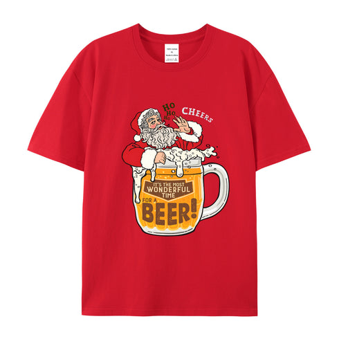 Unisex Christmas Theme Cotton T-Shirt